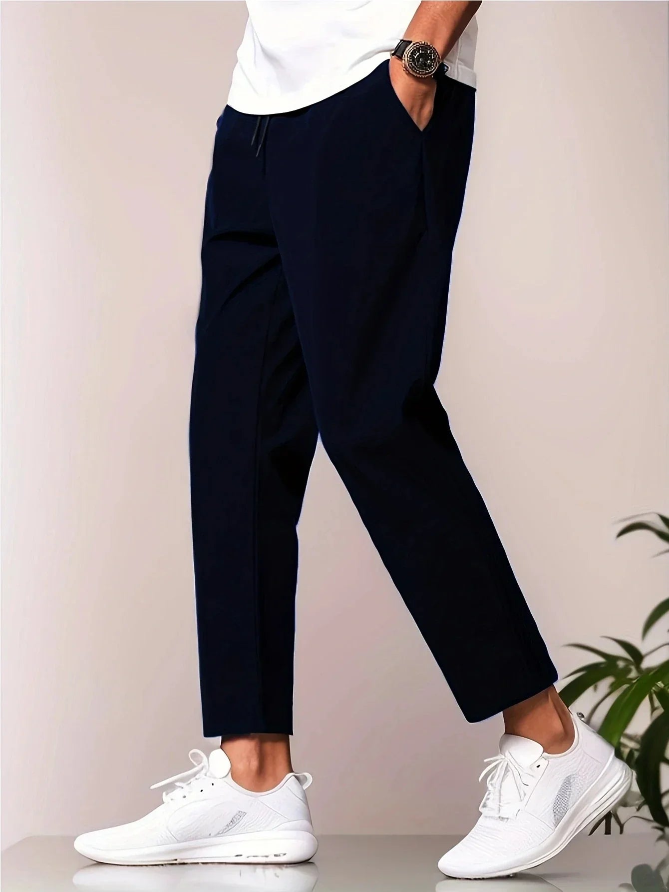 Men's Joggers Black Lightweight Quick-Drying Fabric