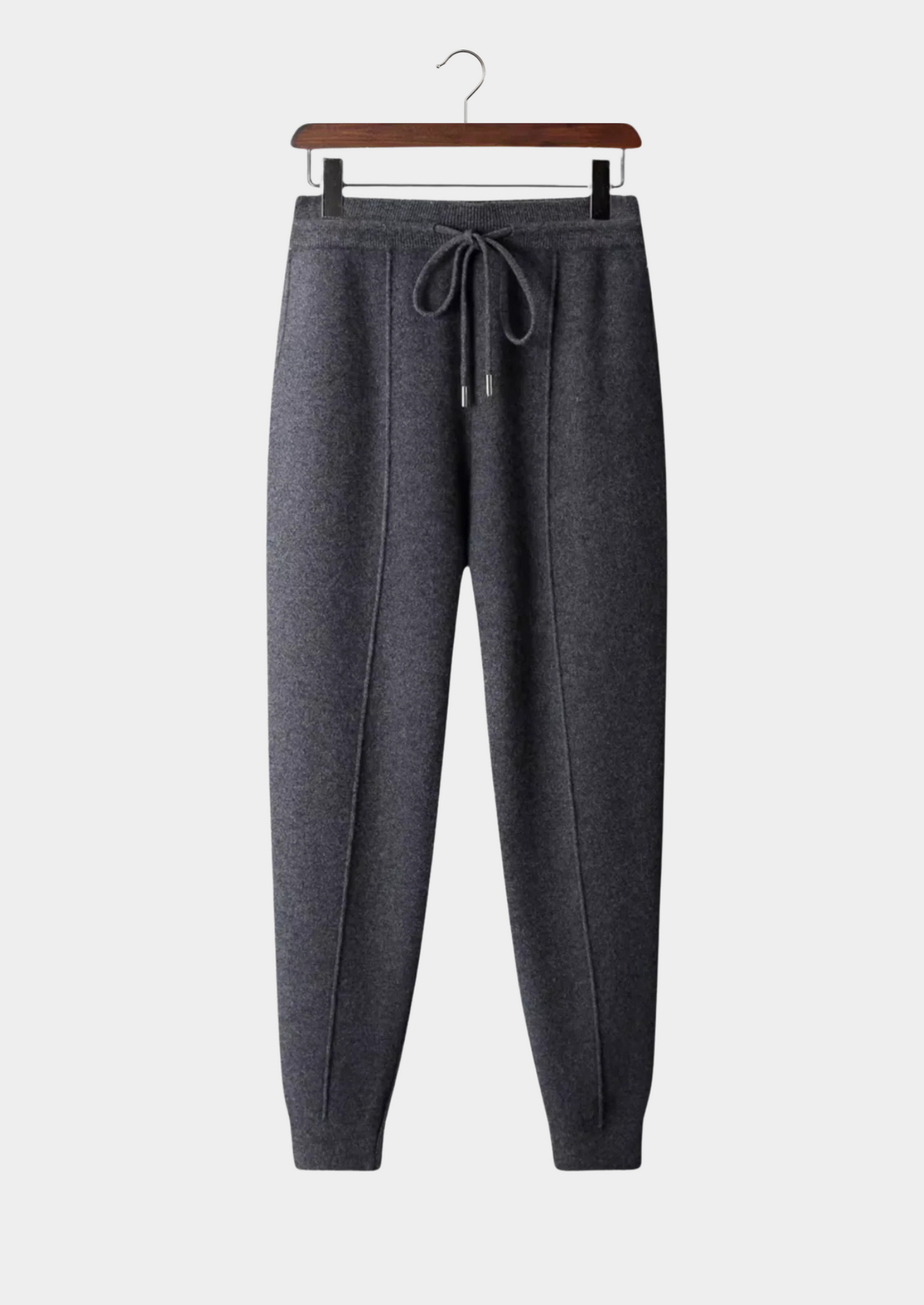 Men's Joggers Grey Extra-Fine Merino Wool Relaxed Fit 1