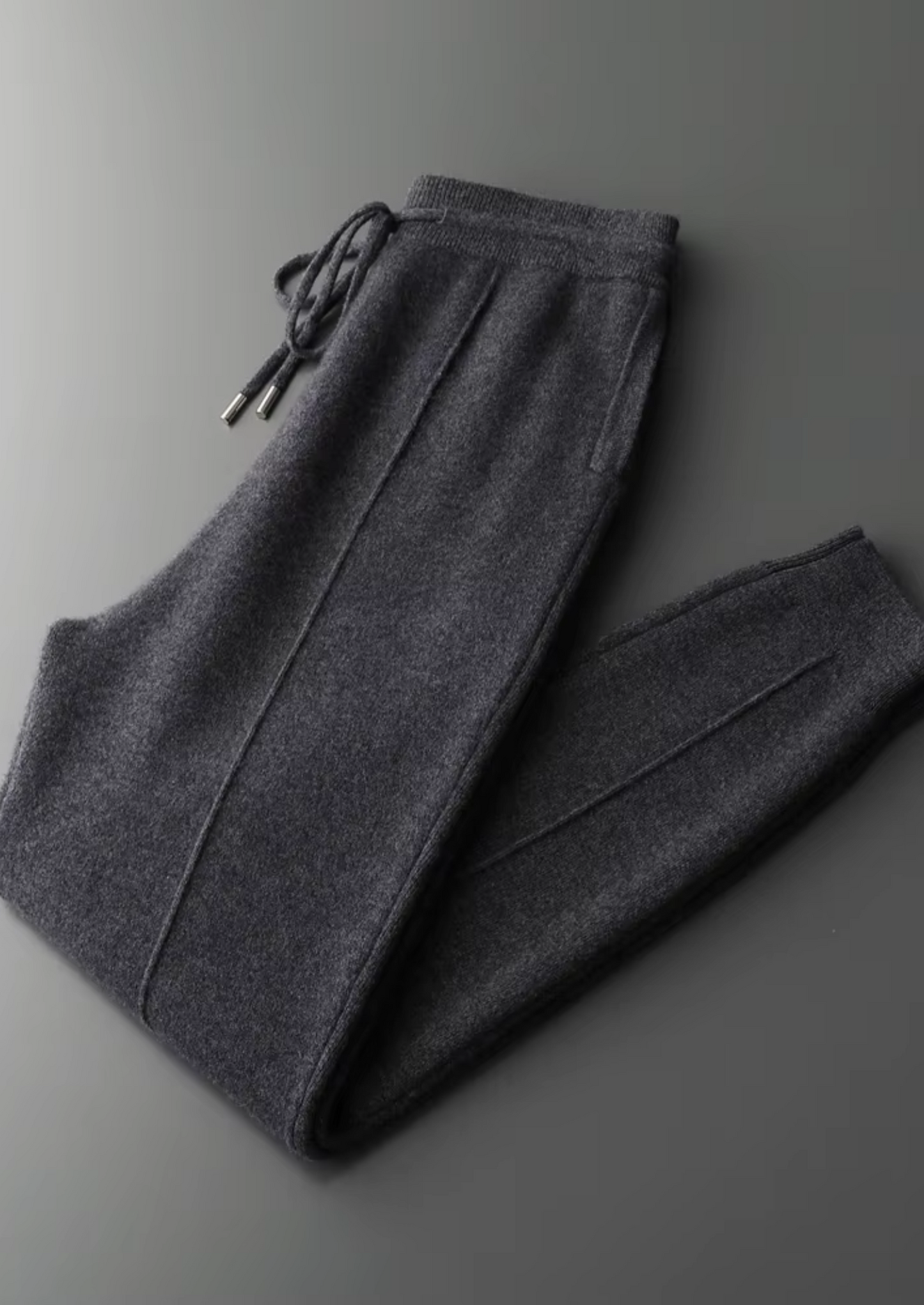 Men's Joggers Grey Extra-Fine Merino Wool Relaxed Fit 2