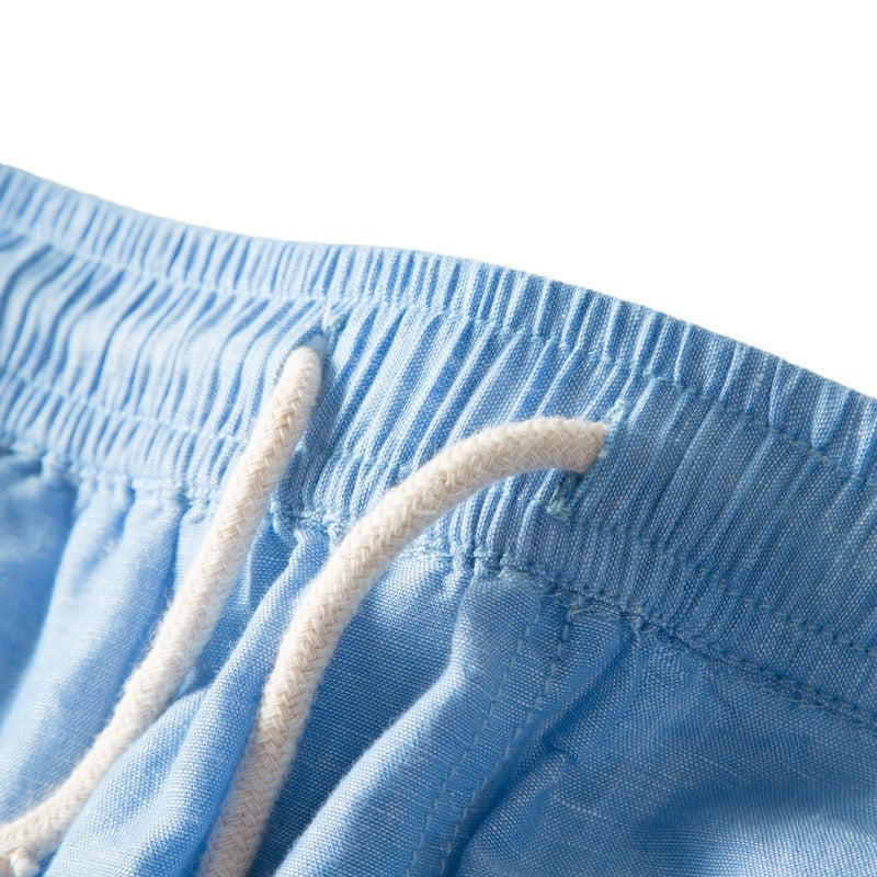 Men's Linen Pants Beige Lightweight Comfortable