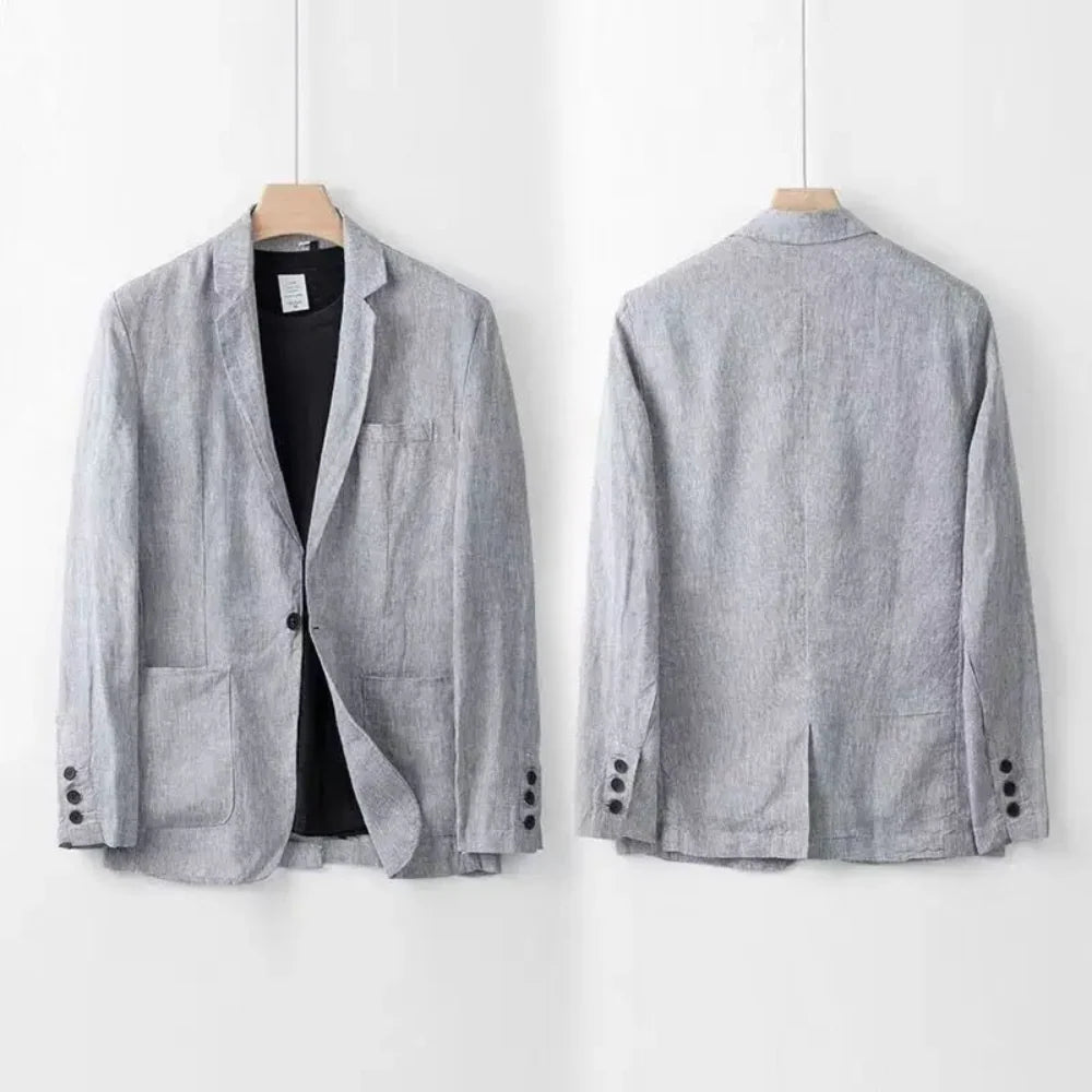 Men's Linen Set Beige 100% Linen