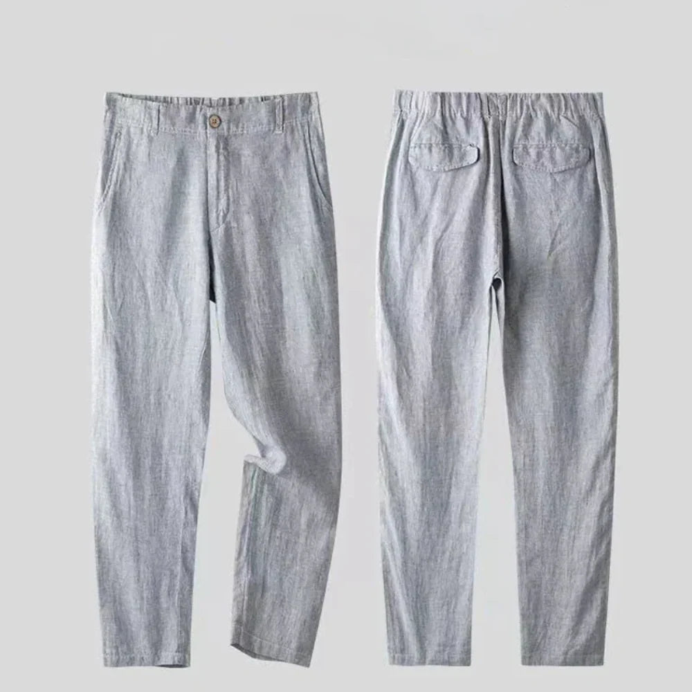 Men's Linen Set Beige 100% Linen