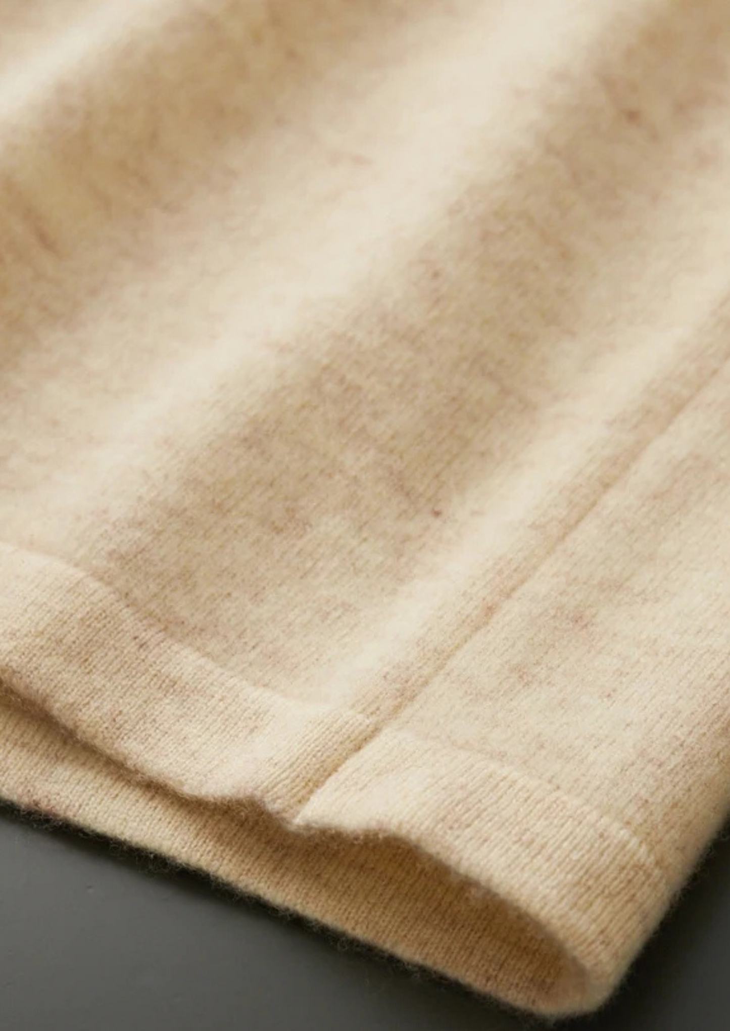 Men's Polo Cardigan Grey Extra-Fine Merino Wool