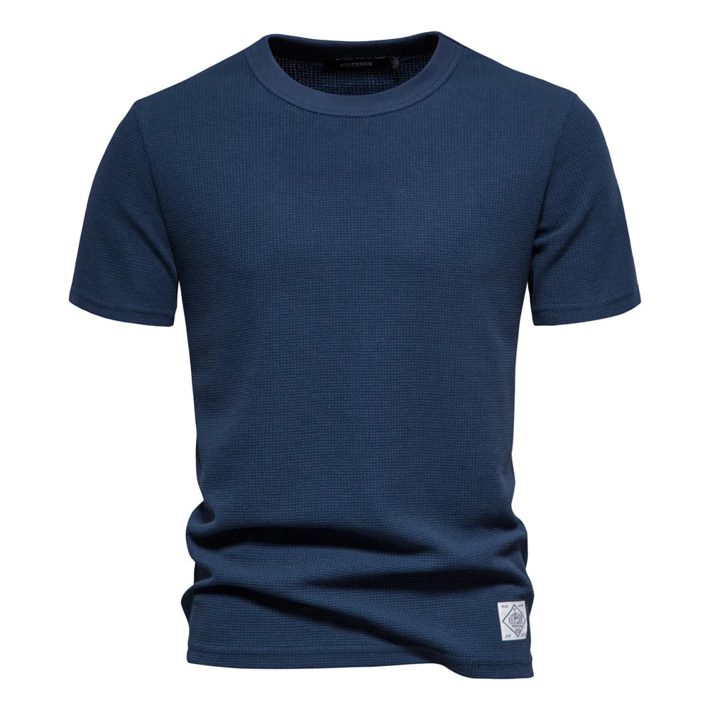 Men's Polo Shirt Light Blue Breathable Fabric