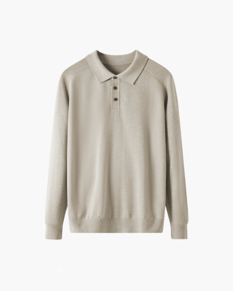 Men's Polo Shirt Navy 100% Wool 0