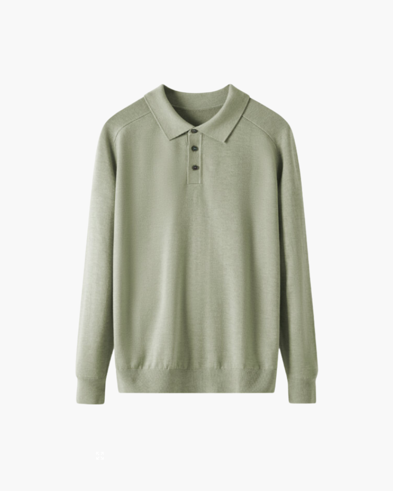 Men's Polo Shirt Navy 100% Wool 6