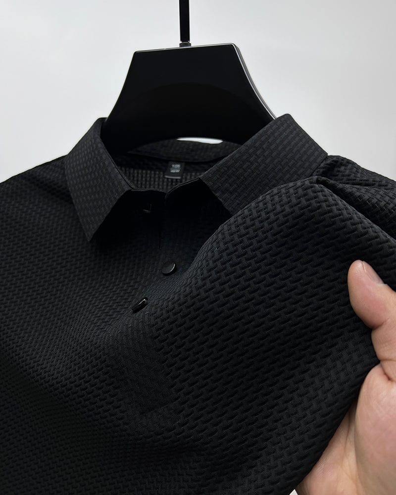 Men's Polo Shirt Navy Piqué Cotton 5