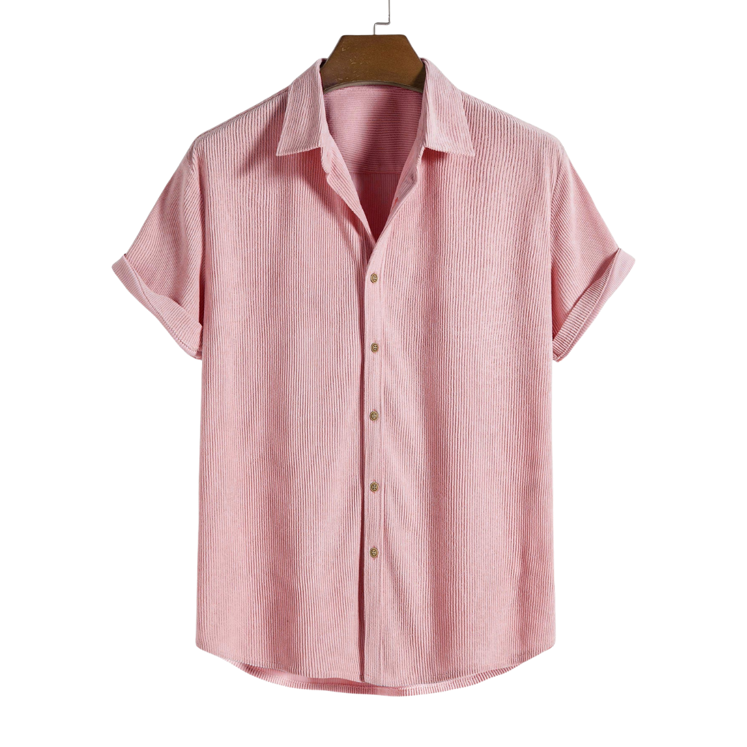 Men's Short Sleeve Shirt White Lightweight Cotton