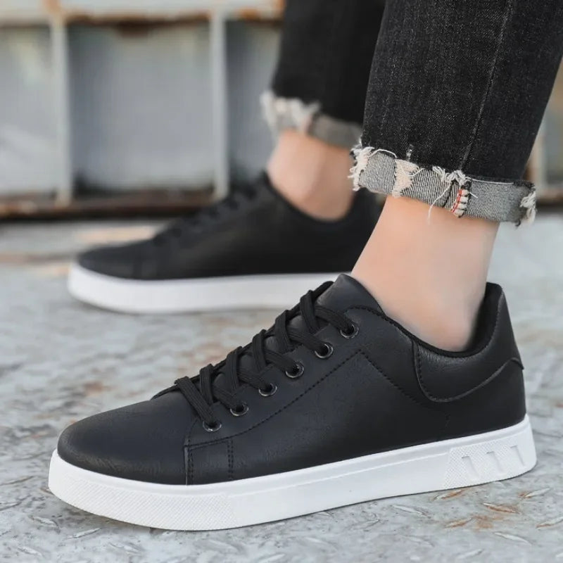 Men's Sneakers Black Breathable Fabric