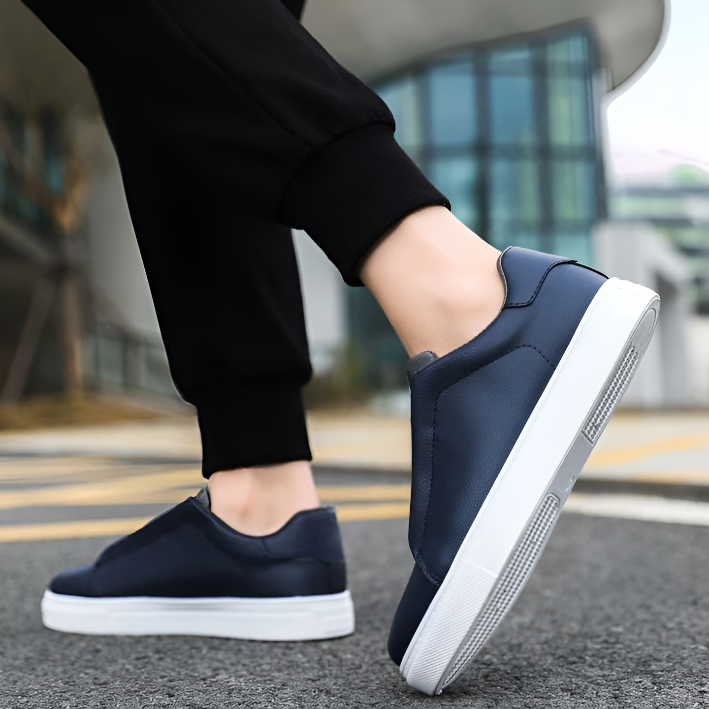 Men's Sneakers Black Eco-Friendly Material