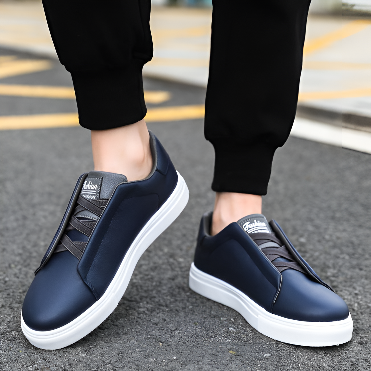 Men's Sneakers Black Eco-Friendly Material