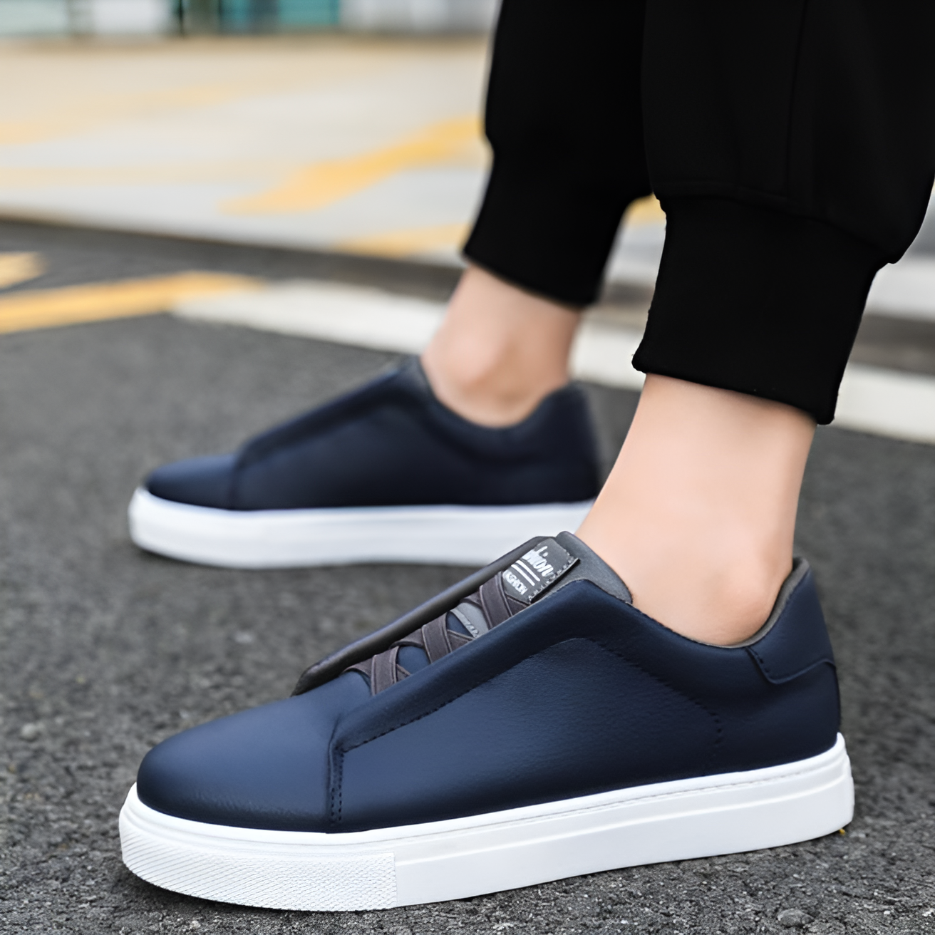 Men's Sneakers Black Eco-Friendly Material