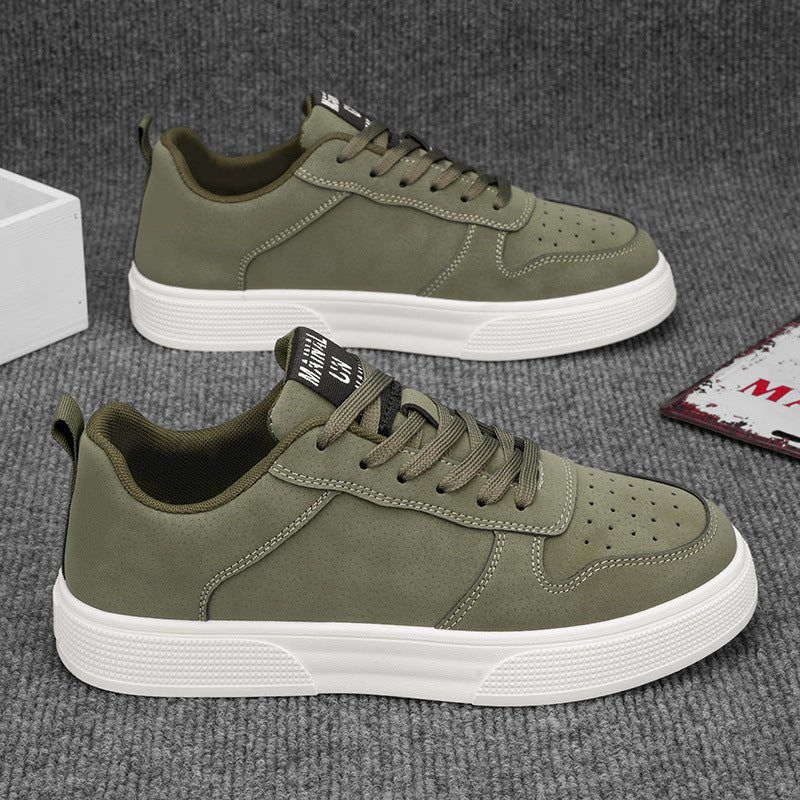Men's Sneakers Black Rubber Low-Top