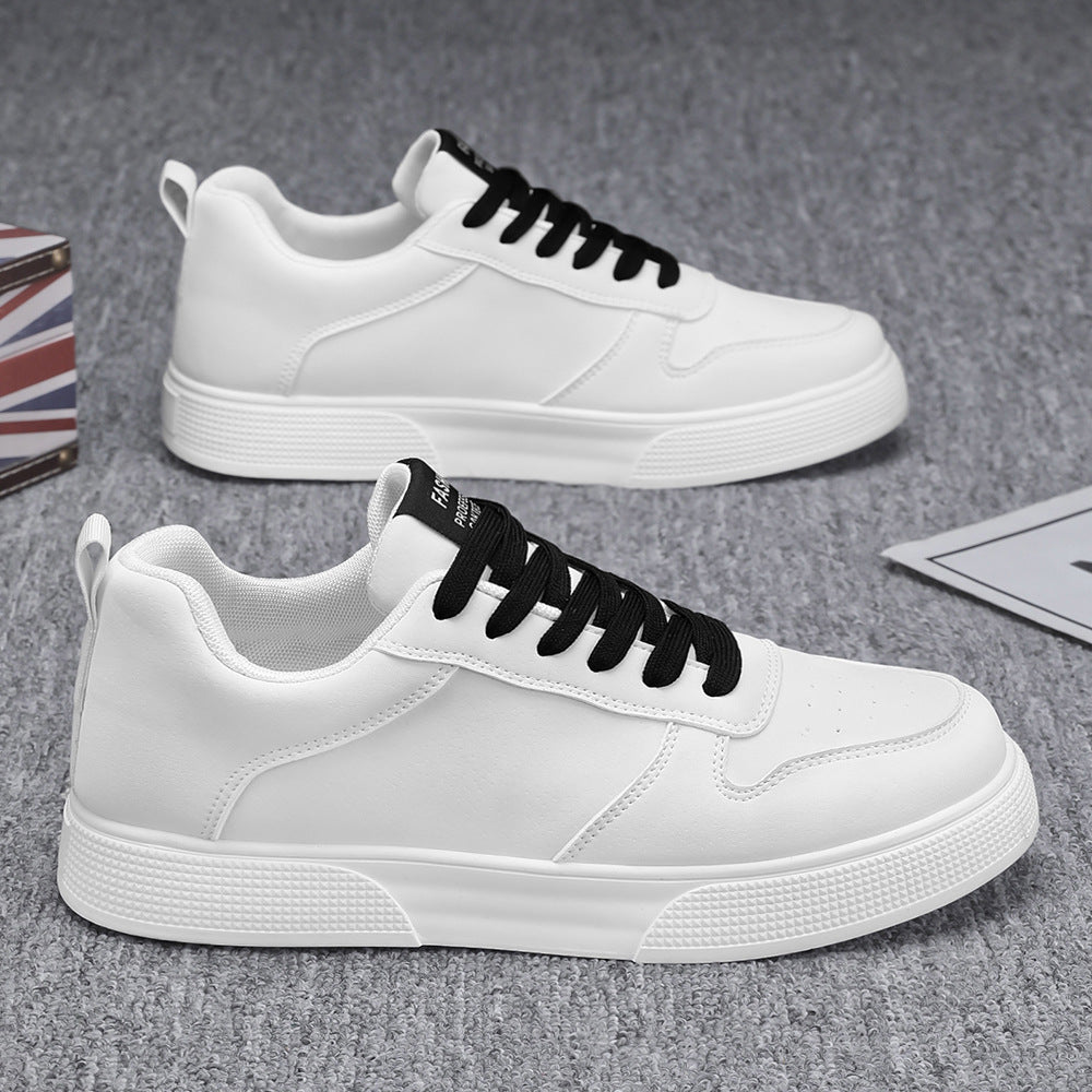 Men's Sneakers Black Rubber Low-Top