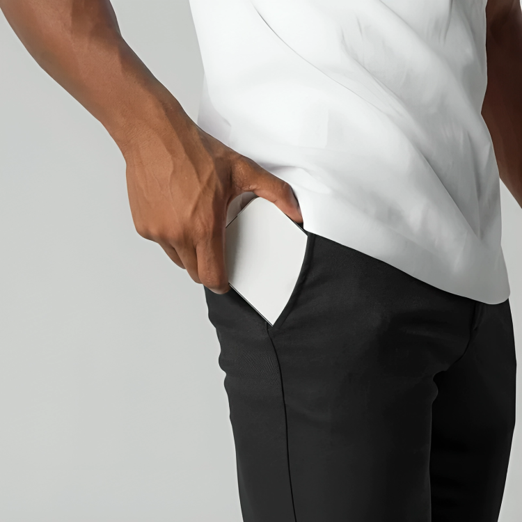 Men's Stretch Chino Pants Beige Cotton 2