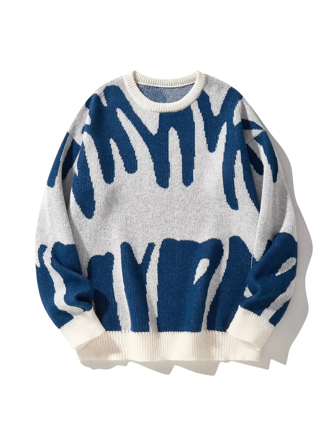 Men's Sweater Blue Cotton Blend 6