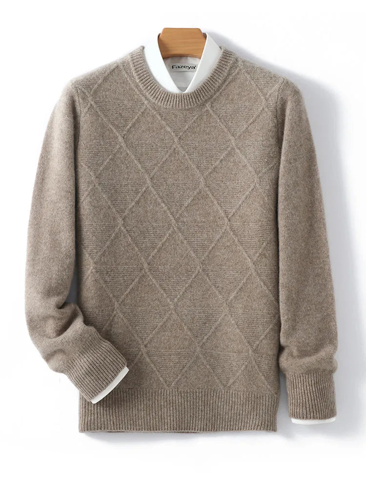 Men's Sweater Grey 100% Merino Wool 2