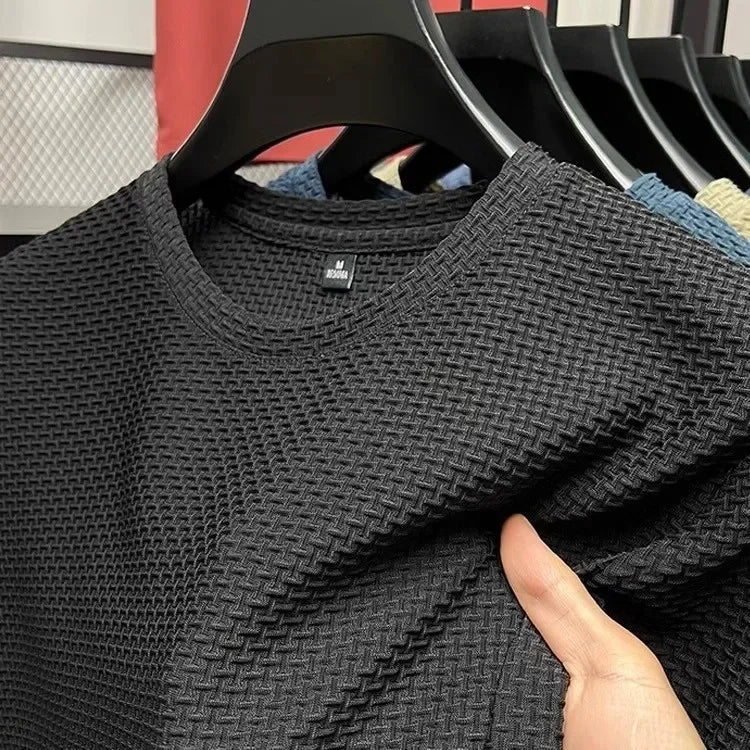 Men's T-Shirt White Bamboo Mesh