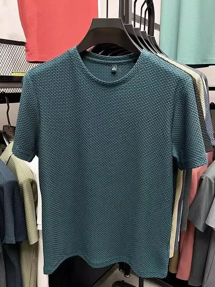 Men's T-Shirt White Bamboo Mesh