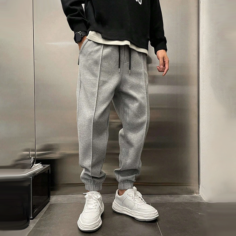 Men's Track Pants Black Durable Fabric 1