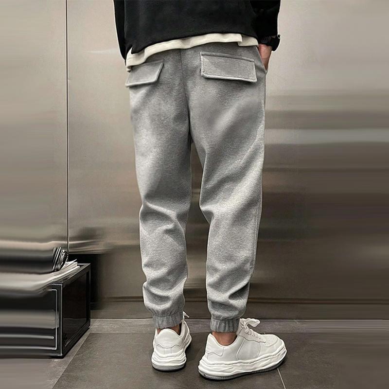Men's Track Pants Black Durable Fabric 2