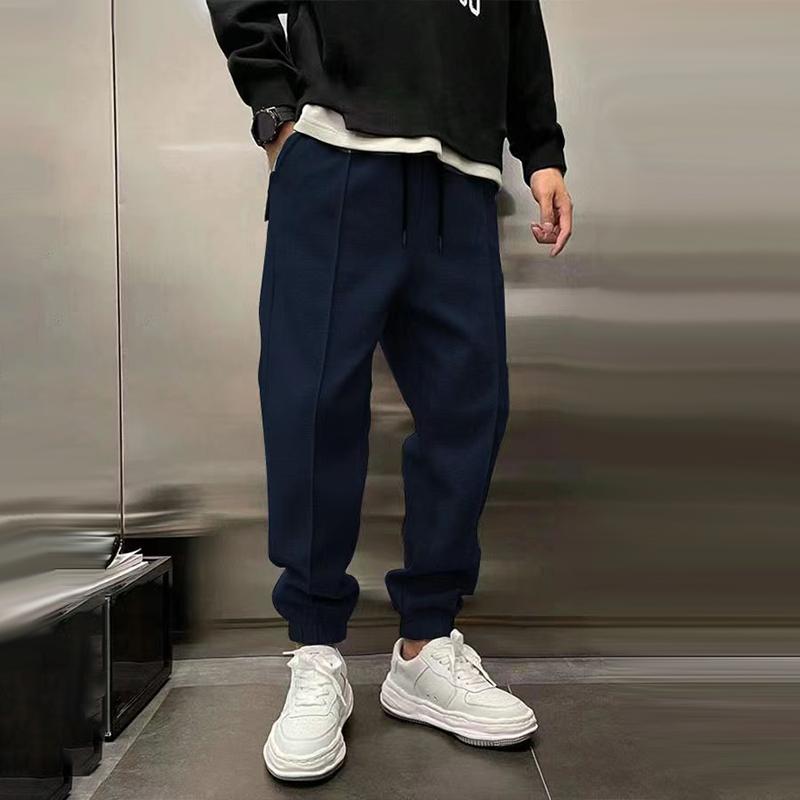 Men's Track Pants Black Durable Fabric 8