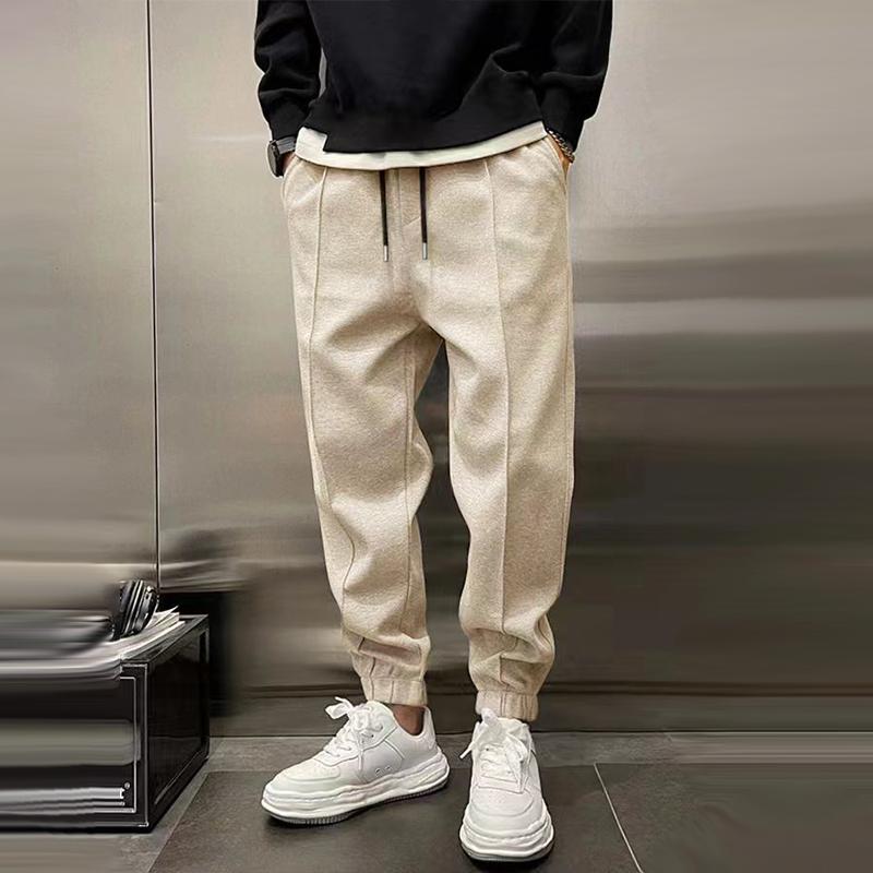 Men's Track Pants Black Durable Fabric 9