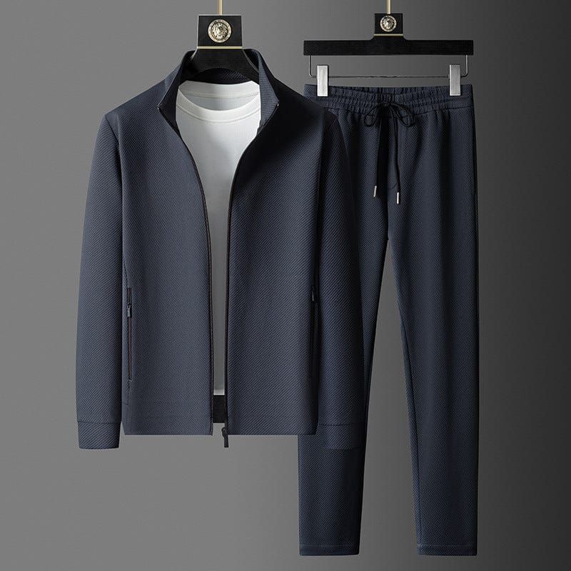 Men's Tracksuit Set Black Polyester Casual Activewear 1