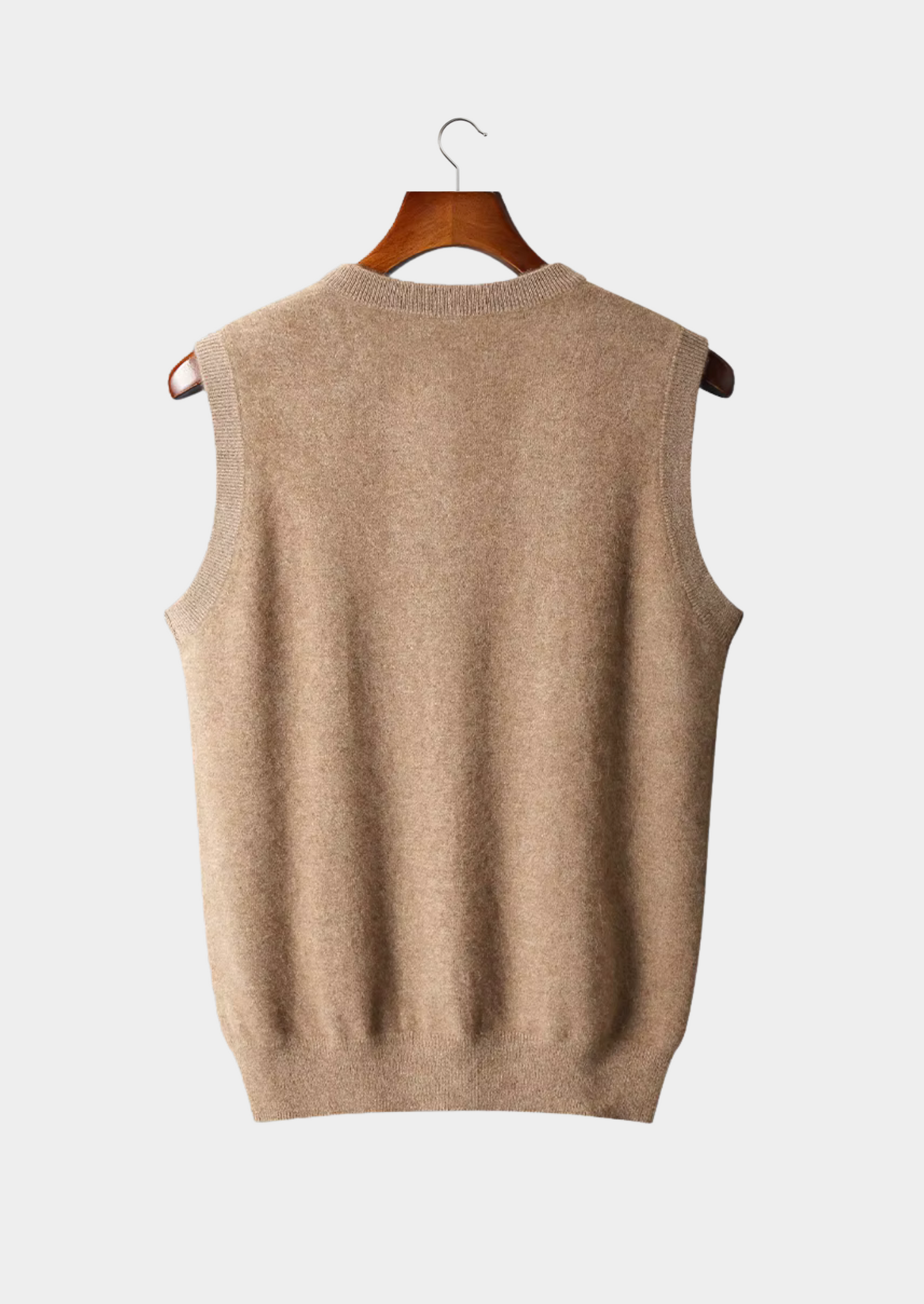 Men's V-Neck Vest Grey Extra-Fine Merino Wool 5