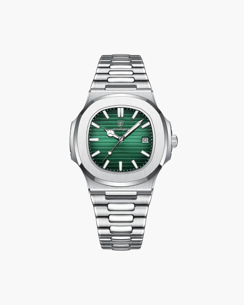 Men's Watch Black Stainless Steel Waterproof Classic 41mm