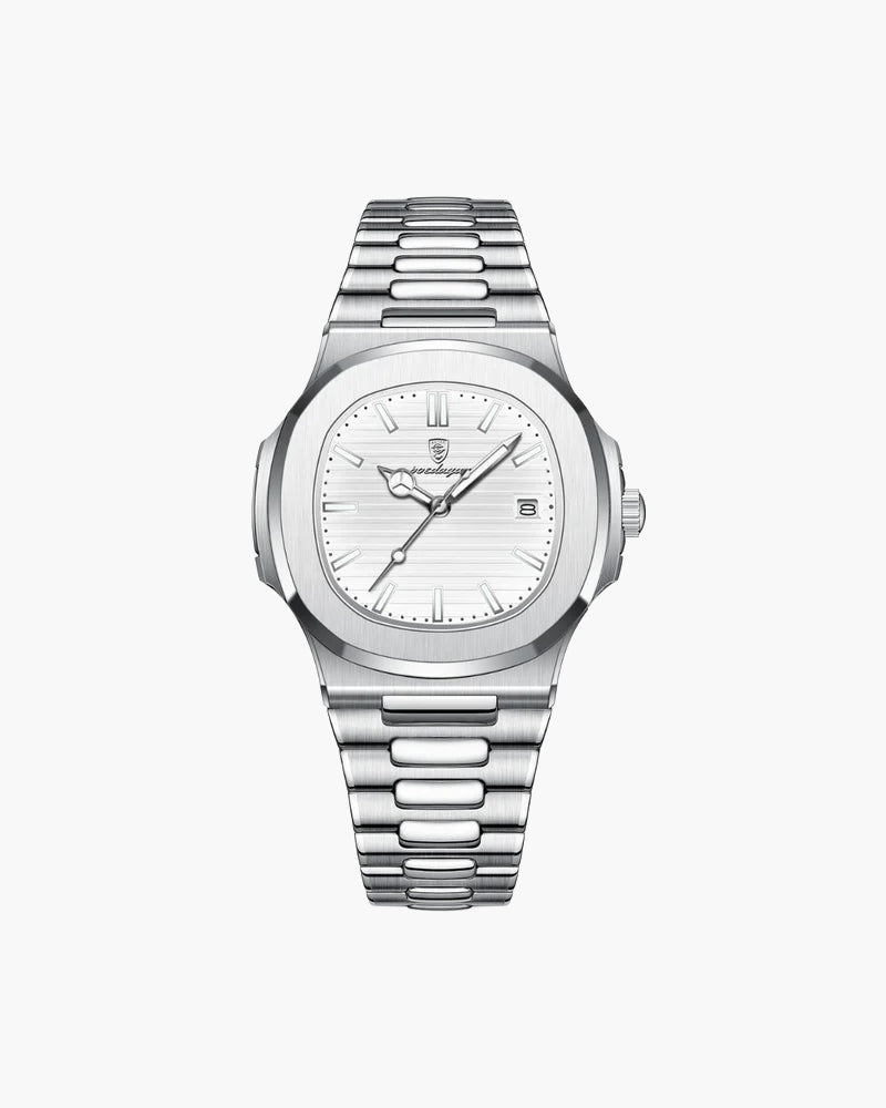 Men's Watch Black Stainless Steel Waterproof Classic 41mm