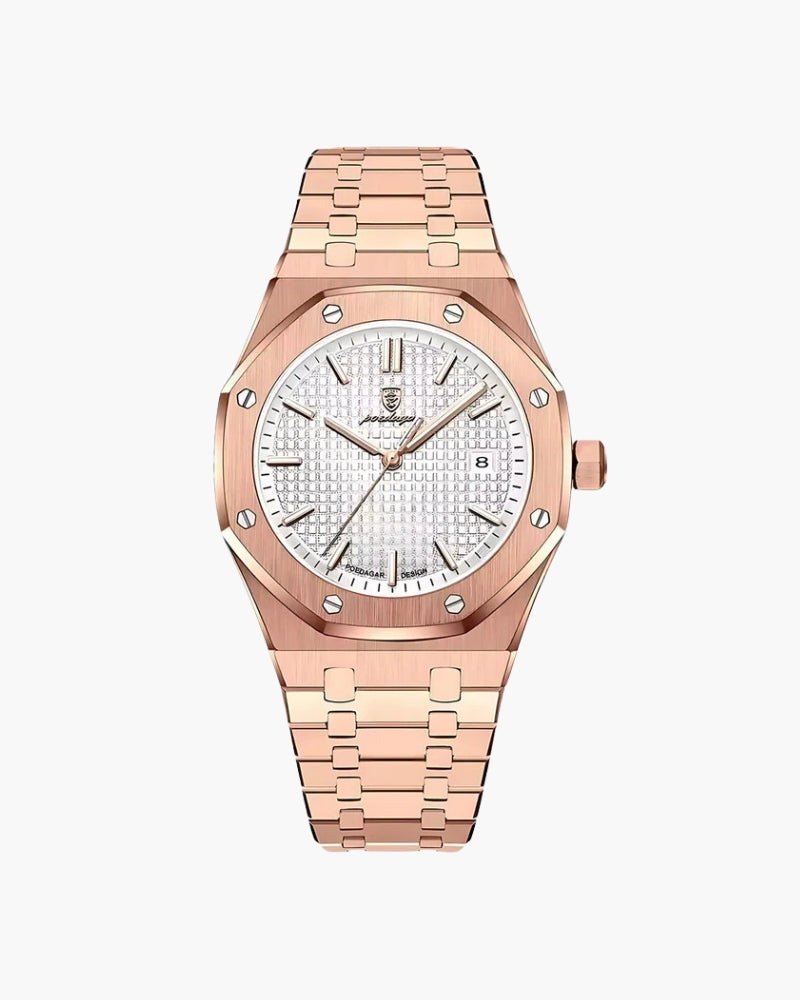 Men's Watch Blue Rose Gold Stainless Steel