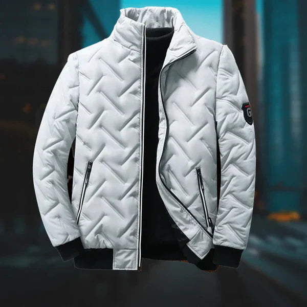 Men's Winter Jacket Gray Wool Blend 1