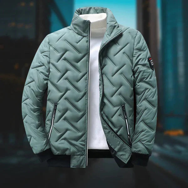 Men's Winter Jacket Gray Wool Blend 2