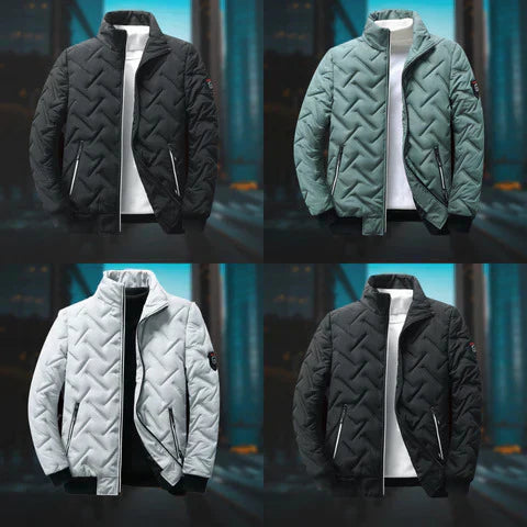 Men's Winter Jacket Gray Wool Blend 6