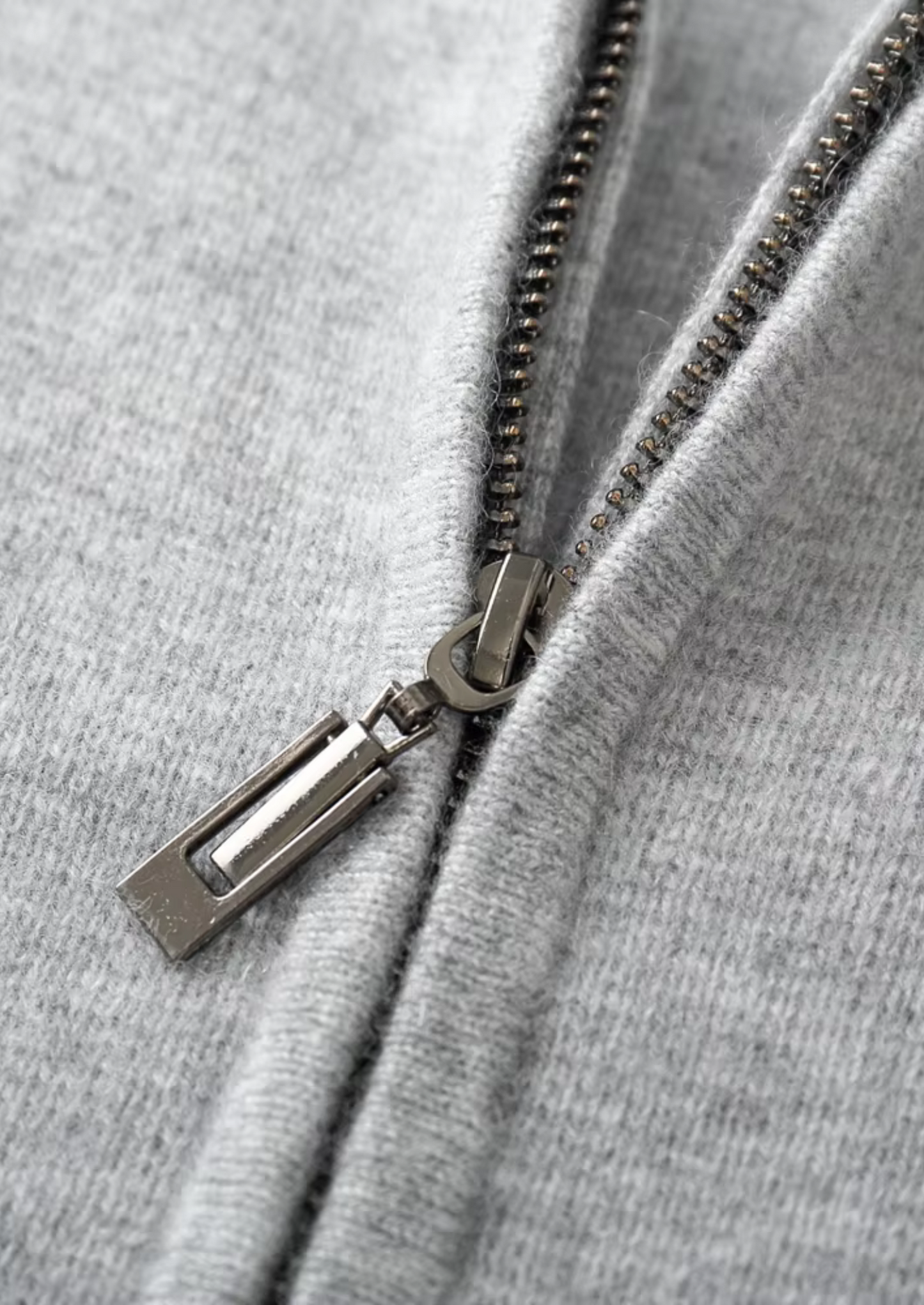 Men's Zipper Hoodie Grey Extra-Fine Merino Wool 3