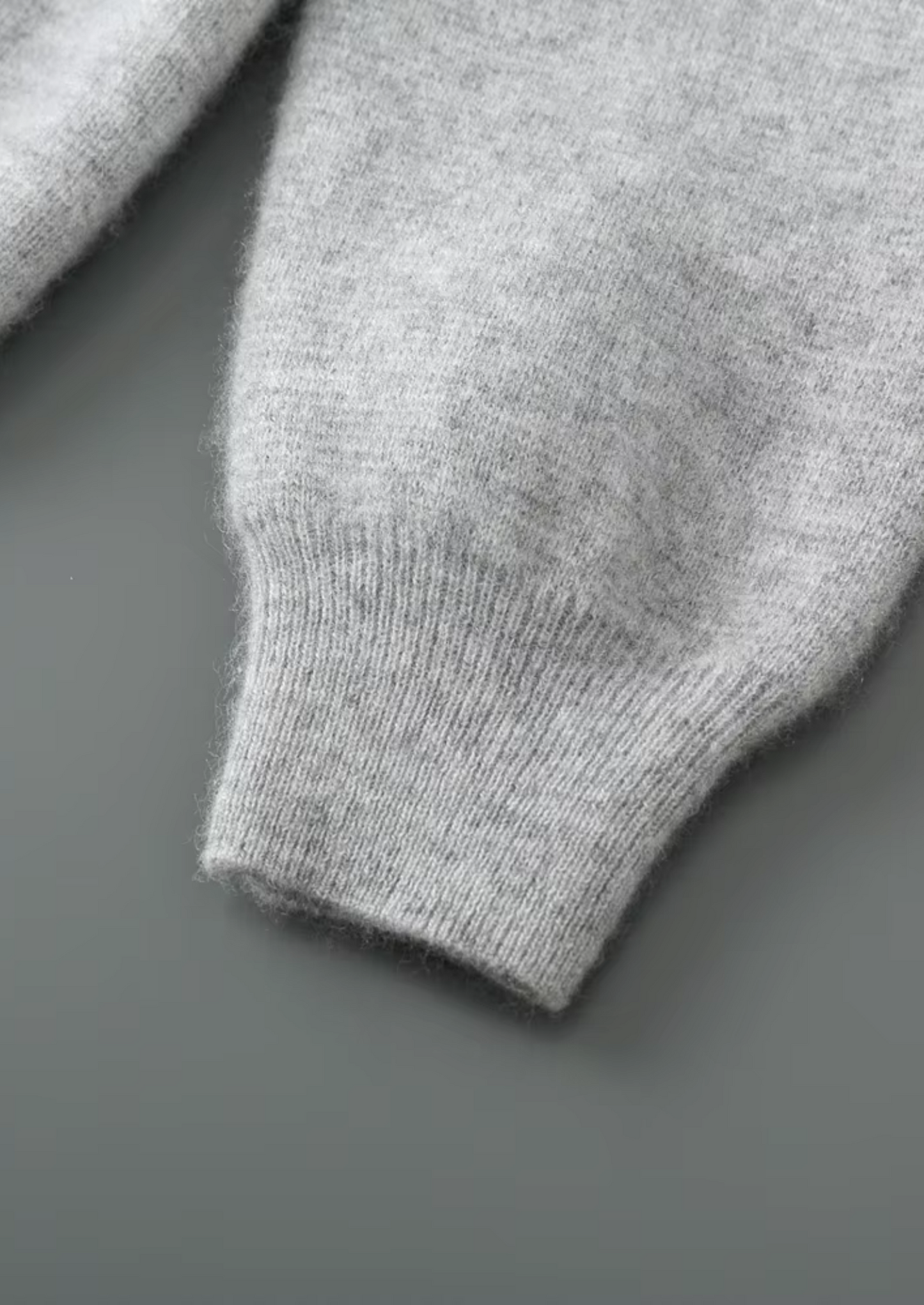 Men's Zipper Hoodie Grey Extra-Fine Merino Wool 8