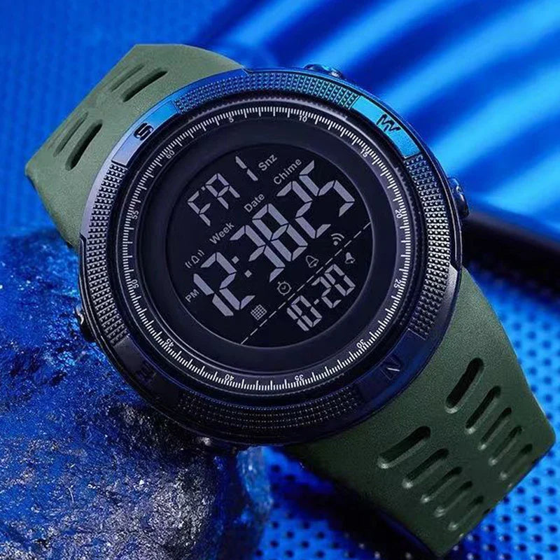 Multifunctional Waterproof Military Sports Watch with Digital Display and Shock Resistance 1