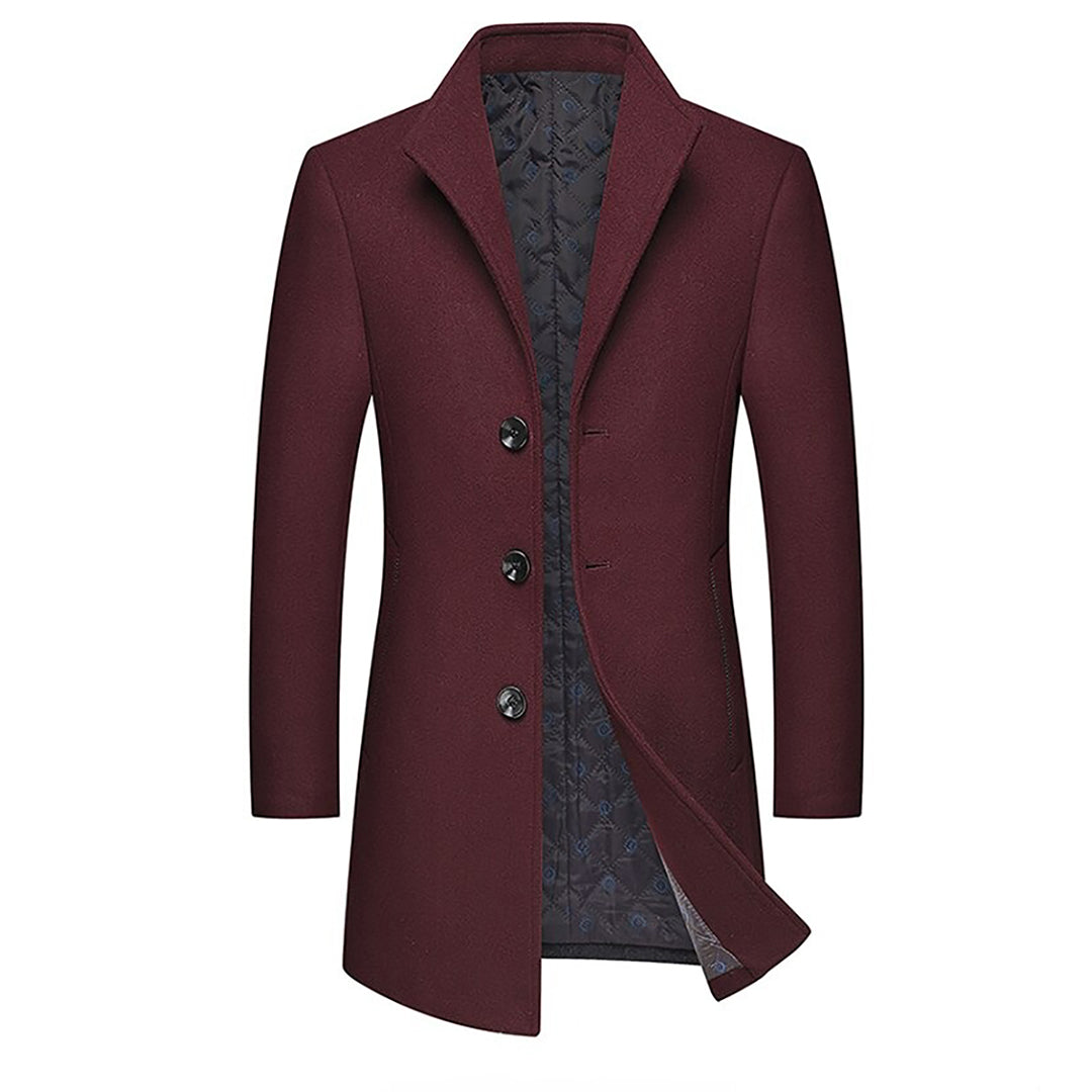 Stylish Men's Buttoned Trench Coat - Classic Elegance for All Seasons, Perfect for Casual and Formal Wear