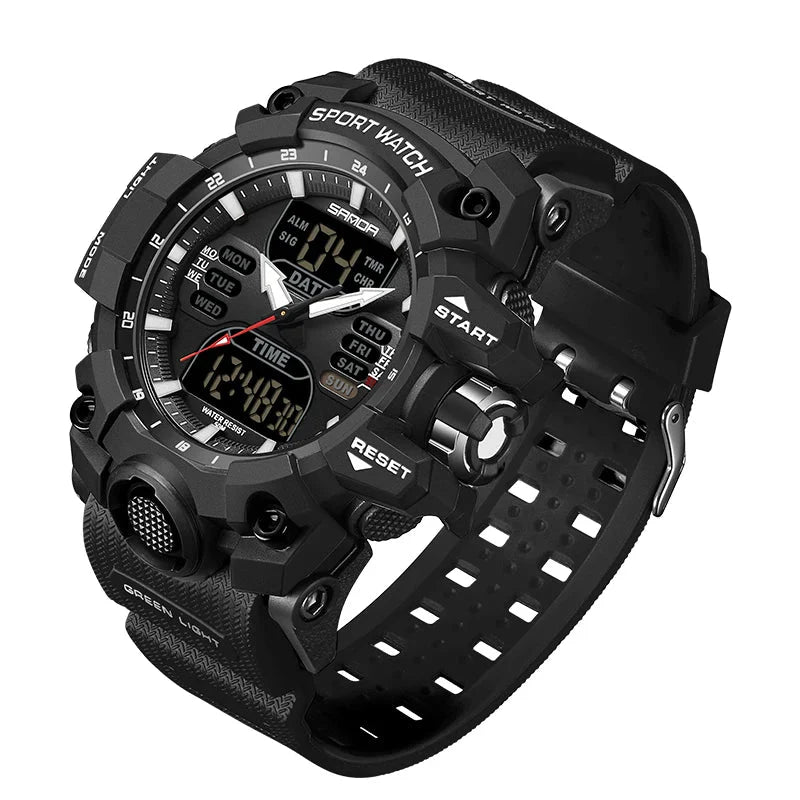 Premium Military Sports Watch with Dual Display, 50M Waterproof, Shock-Resistant Outdoor Timepiece 15