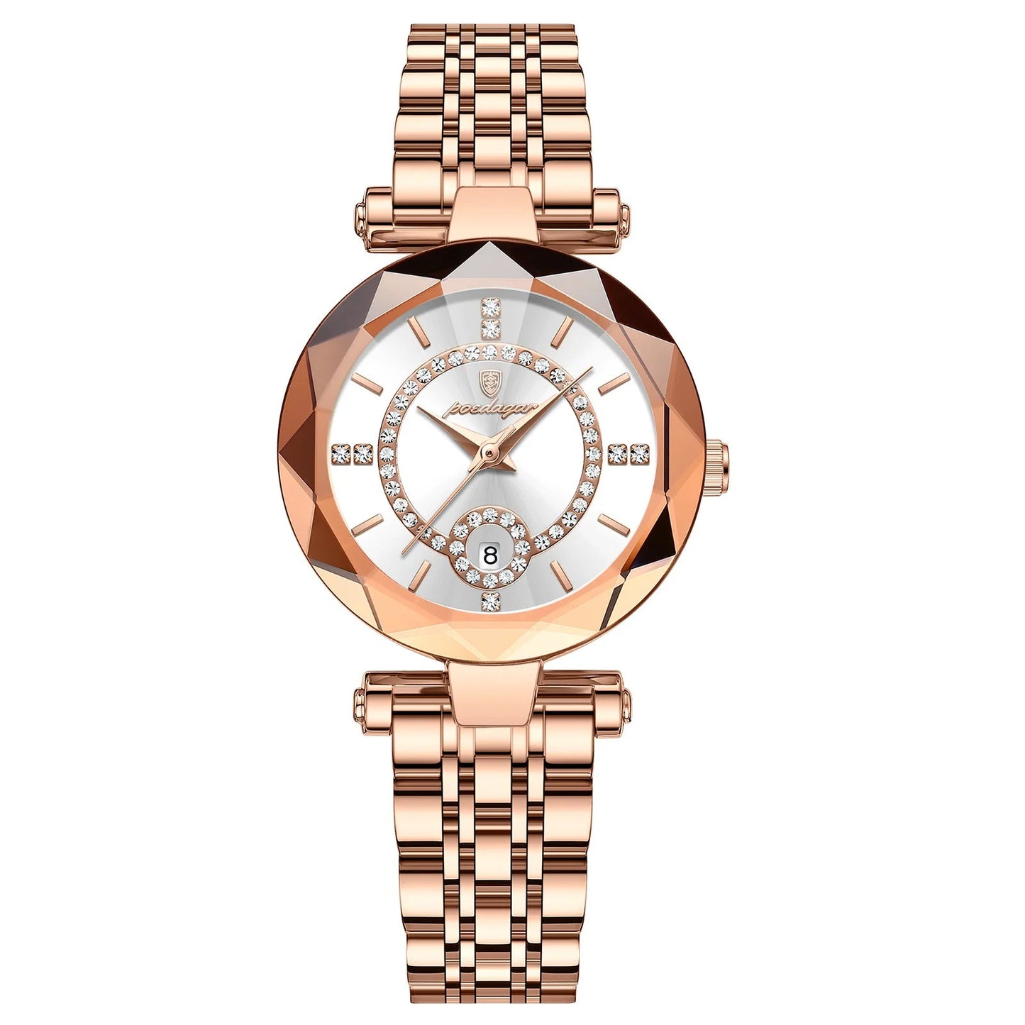 Women’s Ultra-Thin Quartz Watch – Luminous Hands with Diamond-Cut Crystal