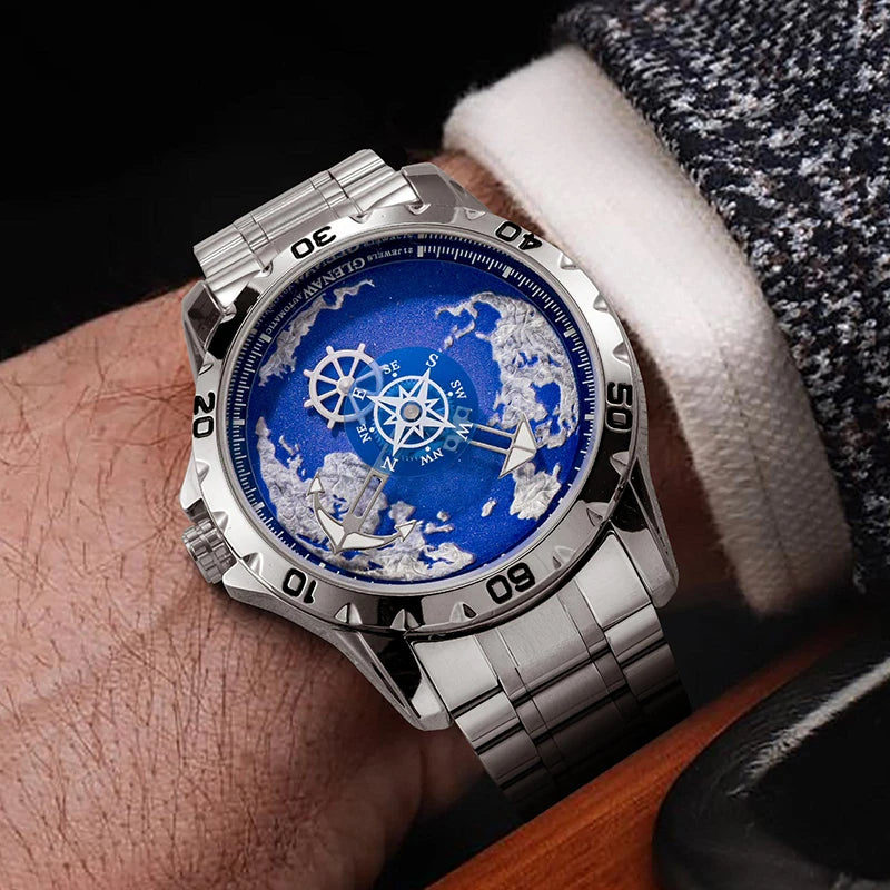 Men’s Automatic Luxury Watch – Stainless Steel with Luminous Display and Waterproof Design