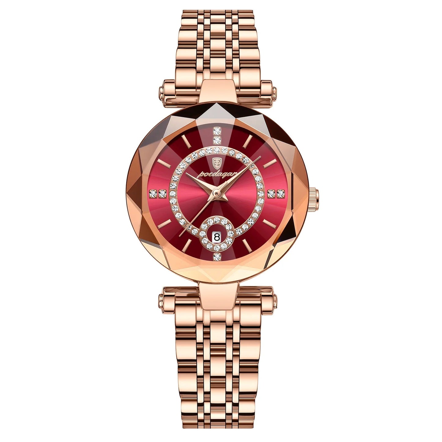 Women’s Ultra-Thin Quartz Watch – Luminous Hands with Diamond-Cut Crystal