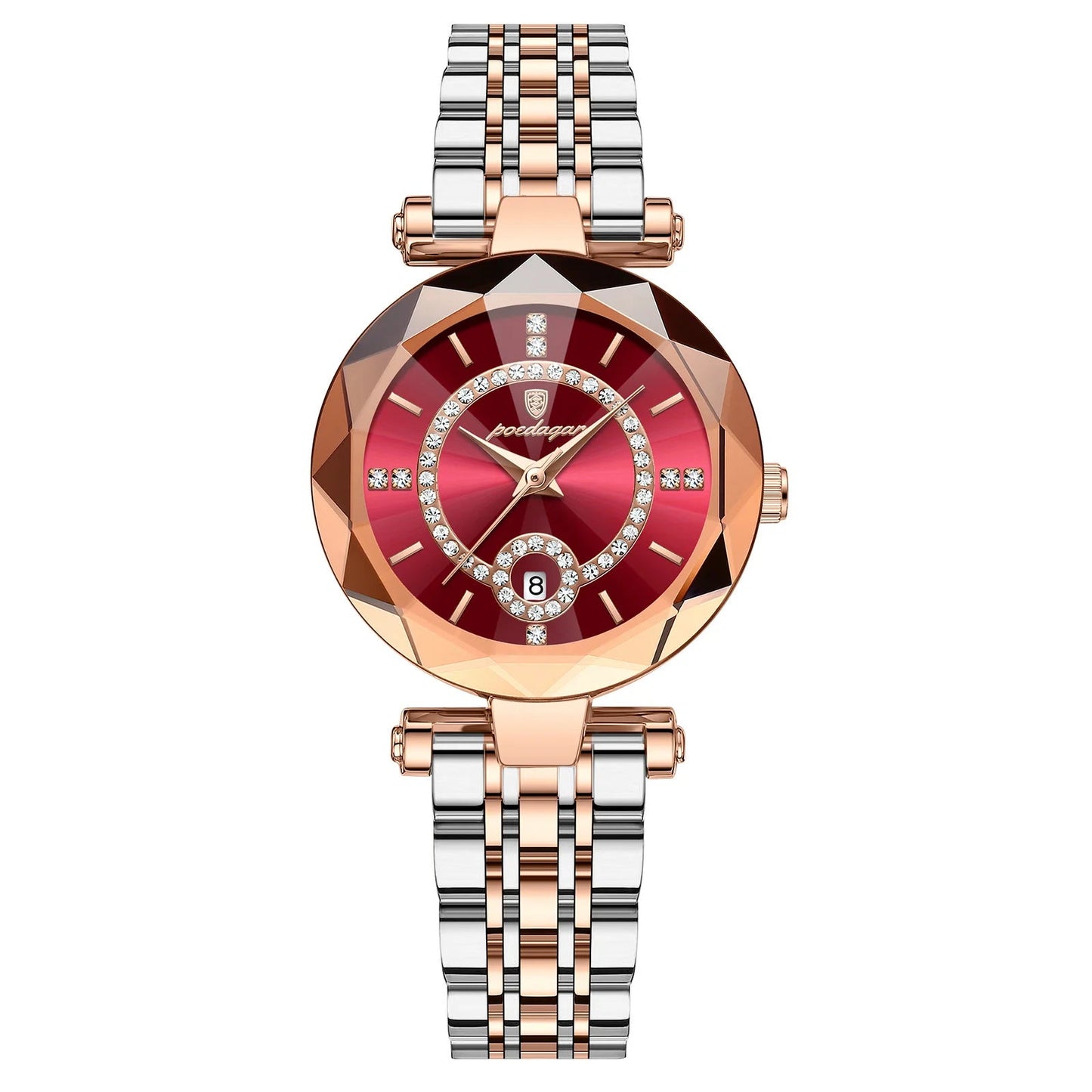 Women’s Ultra-Thin Quartz Watch – Luminous Hands with Diamond-Cut Crystal