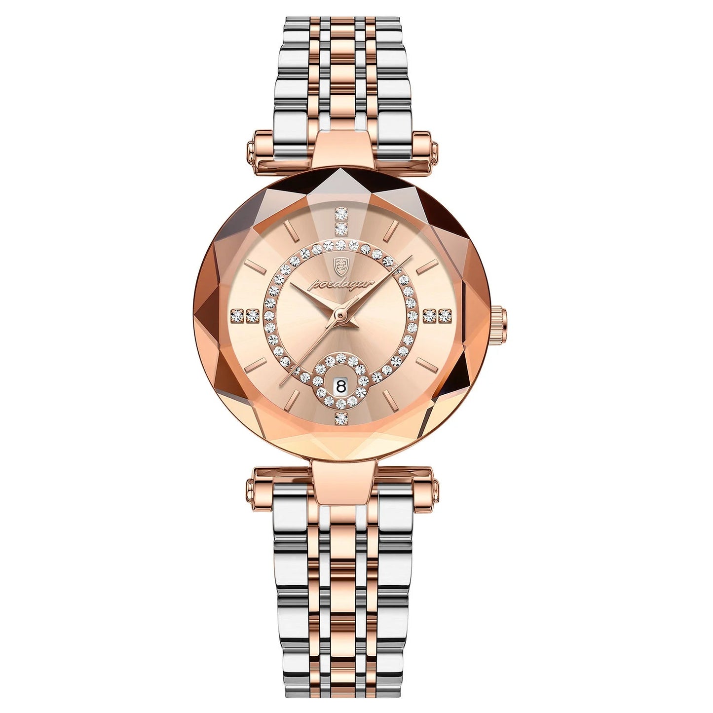 Women’s Ultra-Thin Quartz Watch – Luminous Hands with Diamond-Cut Crystal