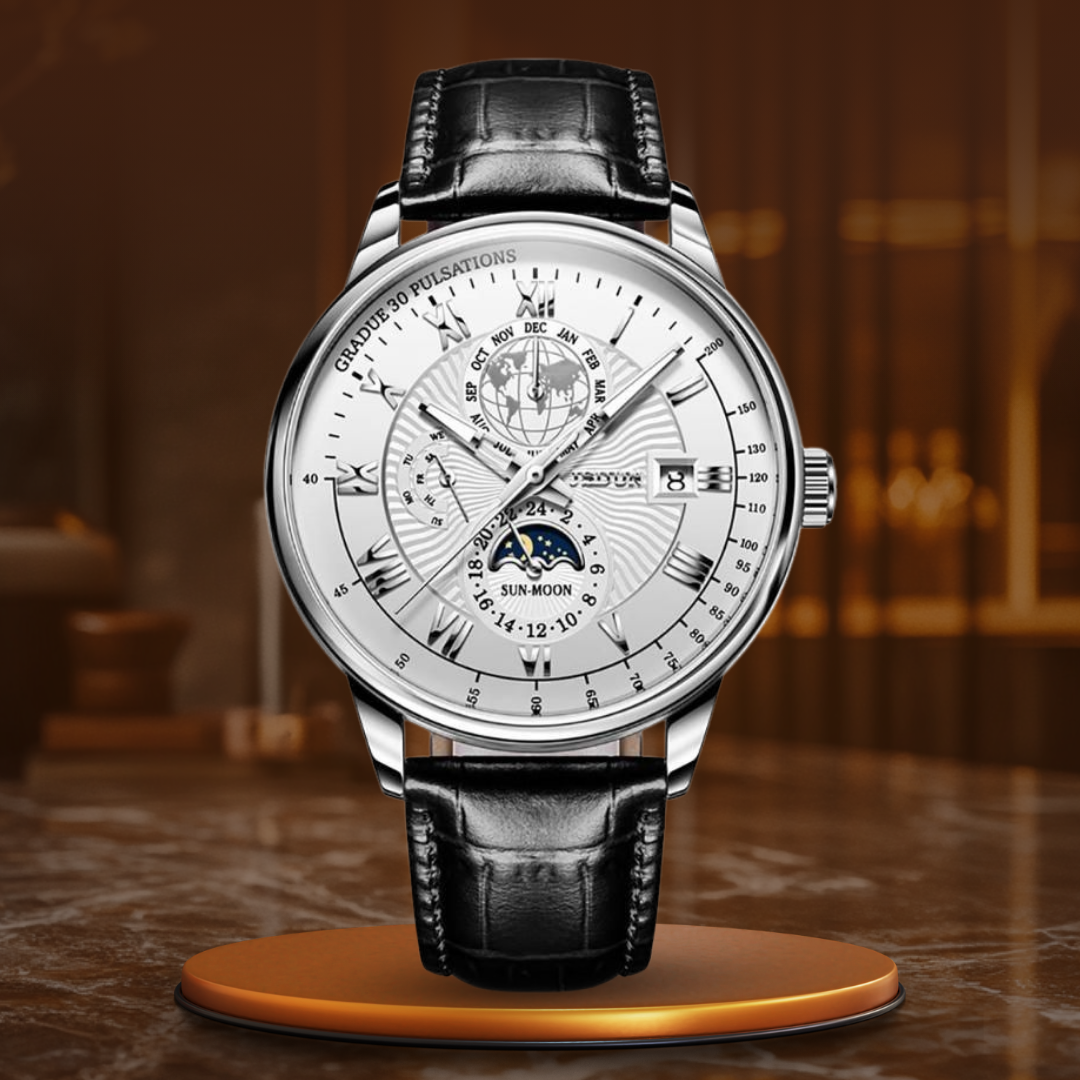 Stylish Light Quartz Watch – Faux Three-Eye Dial, Versatile for Any Occasion