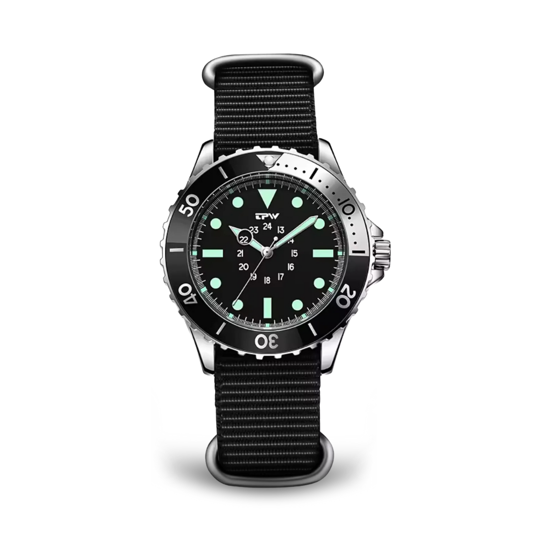 Tactical Diver Field Watch - Durable 40mm Case, Stylish & Versatile 9