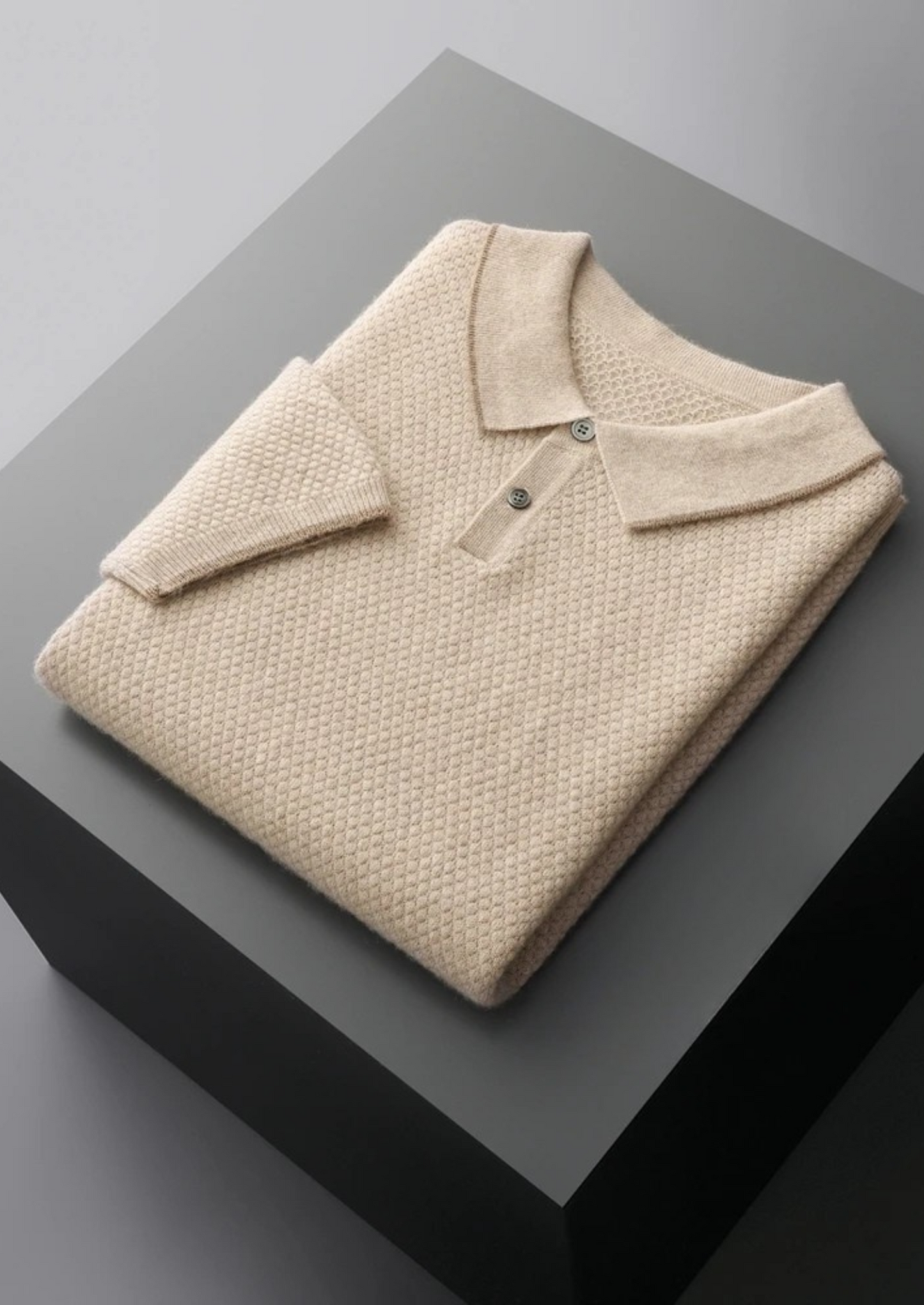 Two-Tone Polo Shirt Cashmere 1