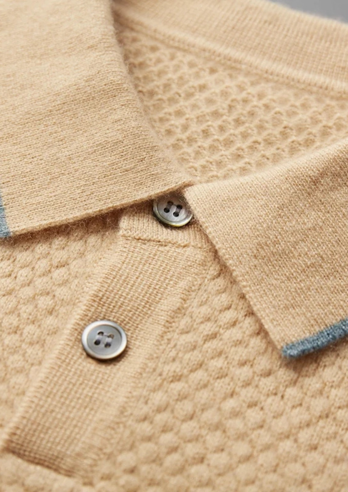 Two-Tone Polo Shirt Cashmere 8