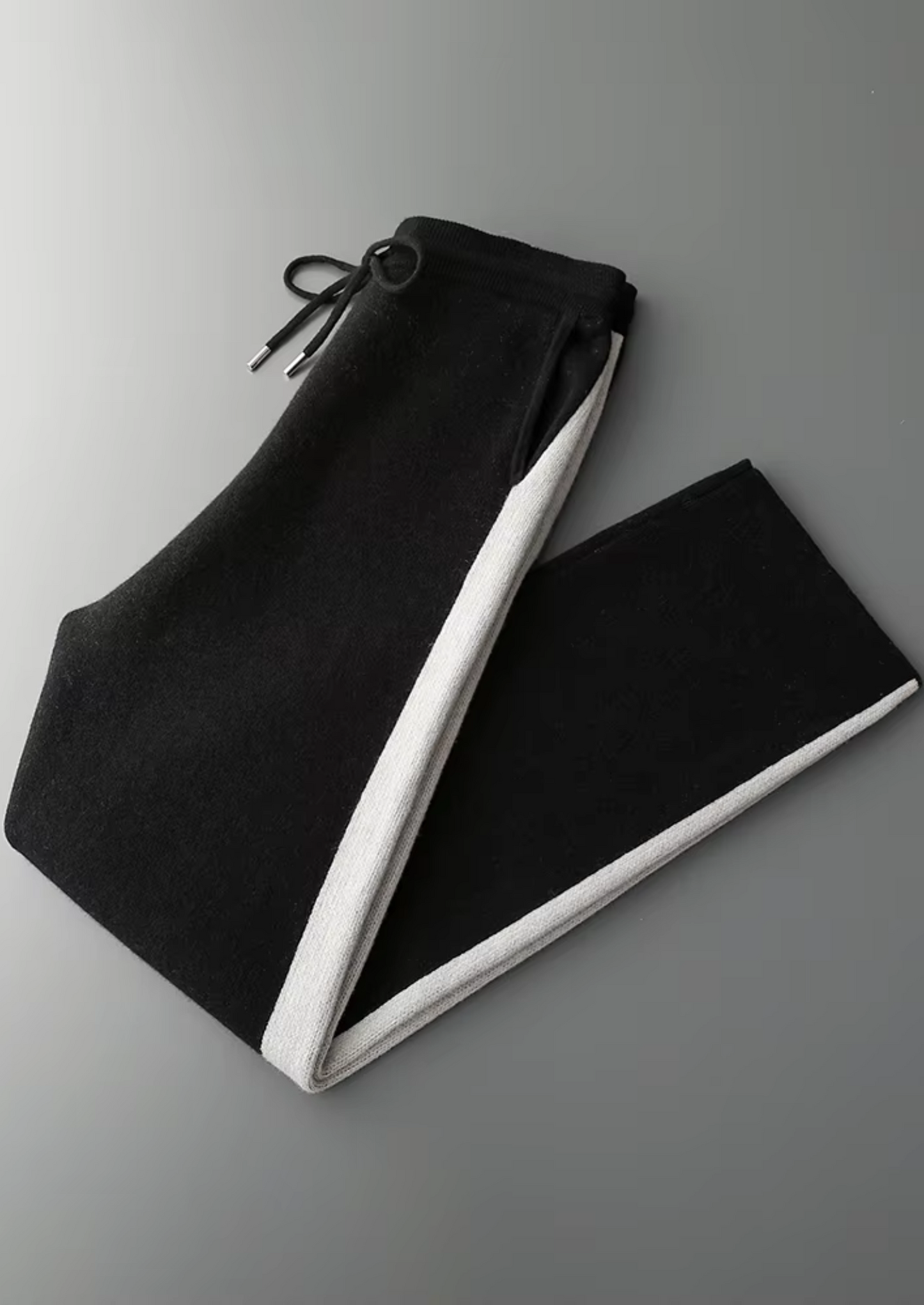 Wide Leisure Trousers Grey Extra-Fine Merino Wool